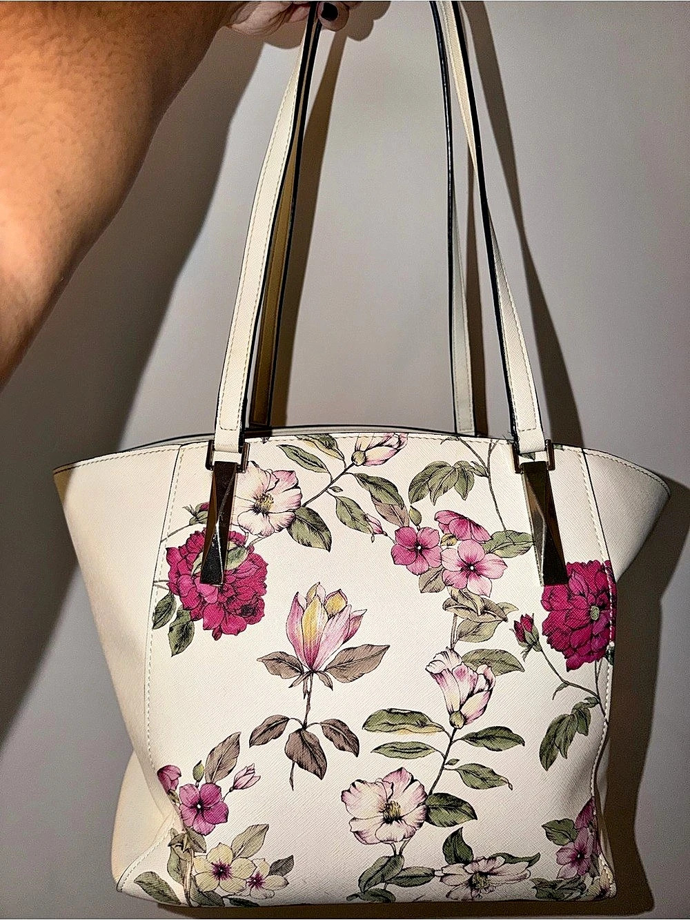 Karl Lagerfeld Floral Tote Wallet & Pouch 3 Piece Set